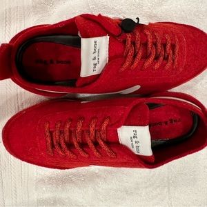 Rag & Bone New Women’s Retro Runners Sneakers- Red